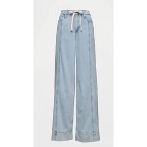Women’s Wide Leg Barrel Jeans M Pull-On Drawstring Trendy StreetwearCool Girl